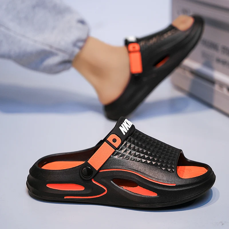 Zapatillas suaves y cómodas para hombre, sandalias de playa antideslizantes, fondo grueso, ligeras, para exteriores, Verano