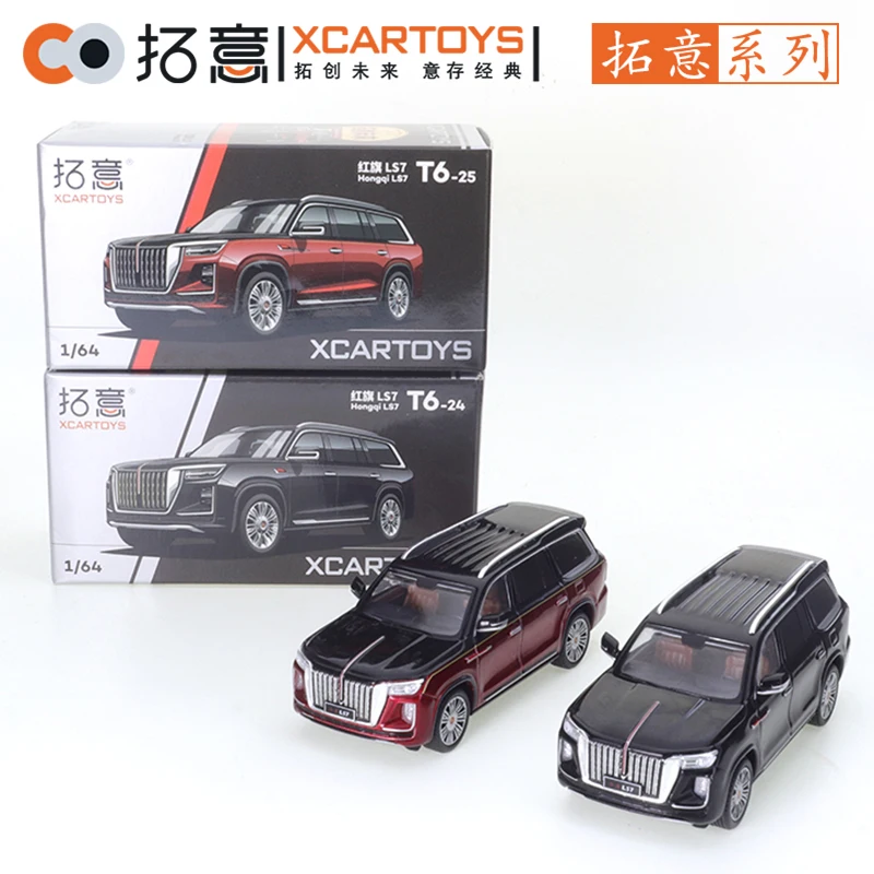 XCARTOYS 1/64 Red Flag LS7 Black Red Car Alloy Toys Motor Vehicle Diecast Metal Model Kids Xmas Gift Toys for Boys