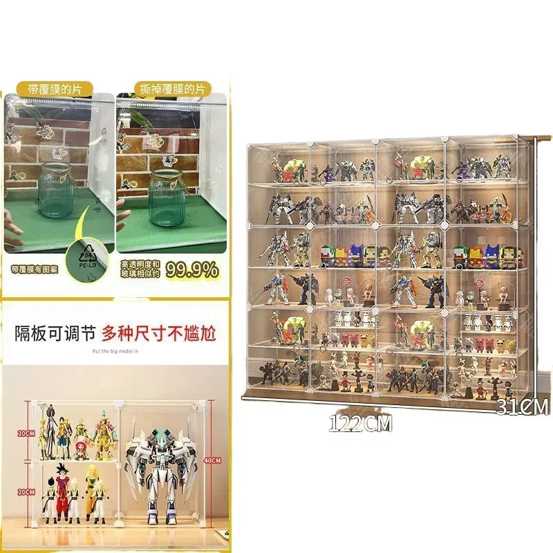 

Lego Transparent Storage Box,Handmade Display Cabinet,household Imitation Acrylic Living Room Toy Dustproof Model Display Rack