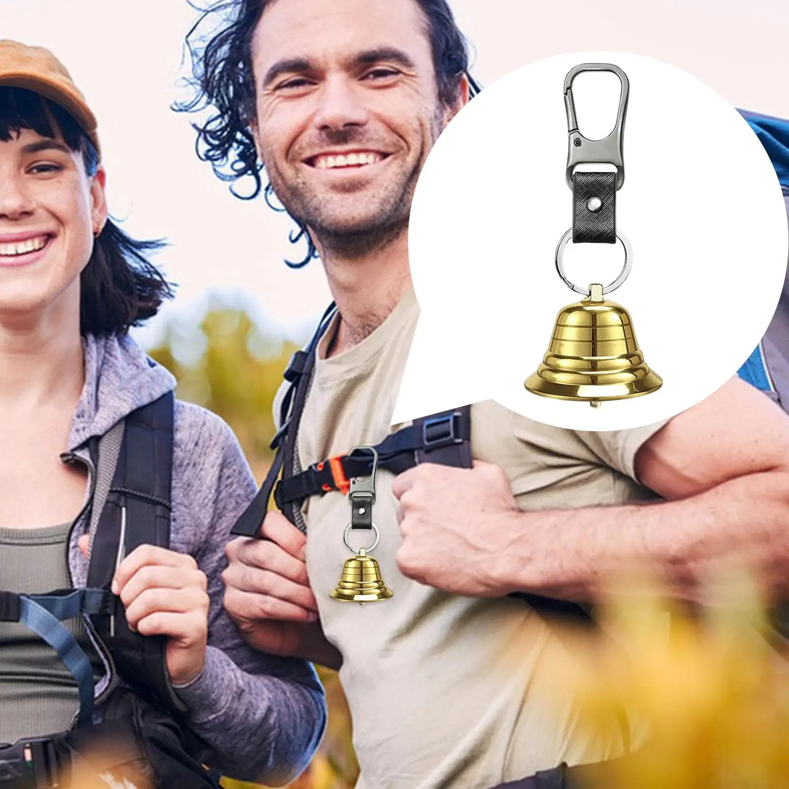 Bear Bells Portable Loud Self Defense Outdoor Camping Alarm Bear Bell Whistle For Protection Warning Men Women Backpacking