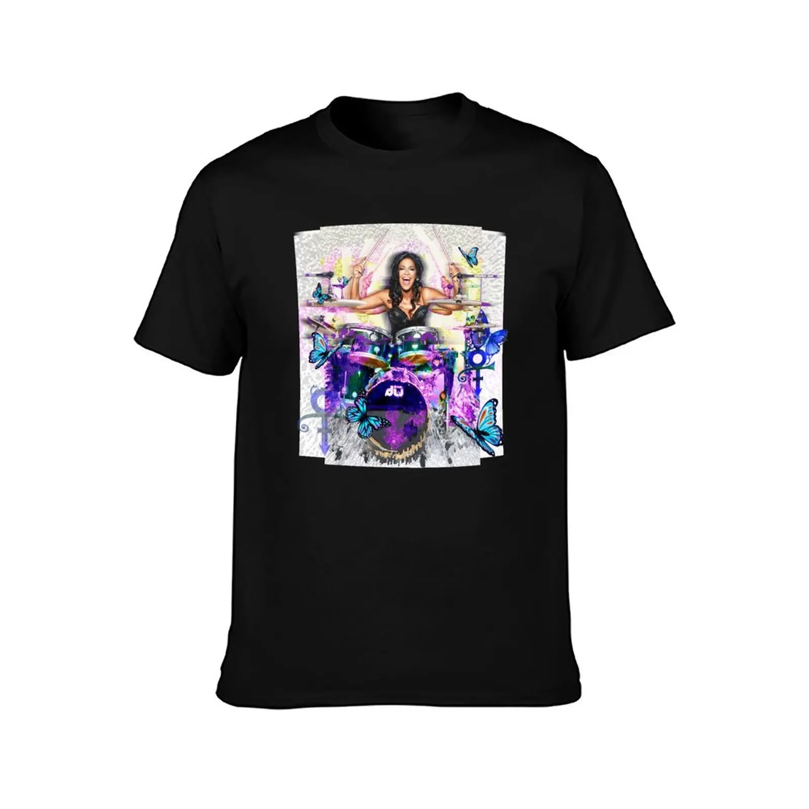Sheila E. drummer - Prince drum woman - digital art by IonaArtDigital T-Shirt t shirts with prints T-Shirt