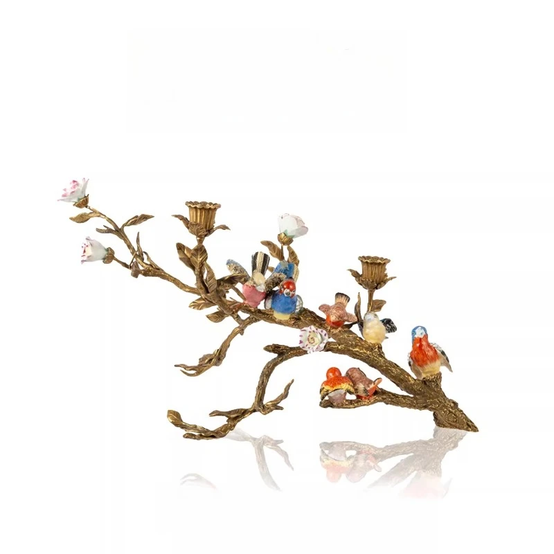 

Household candlestick ornament, tea room living room entrance fireplace, TV cabinet retro decoration