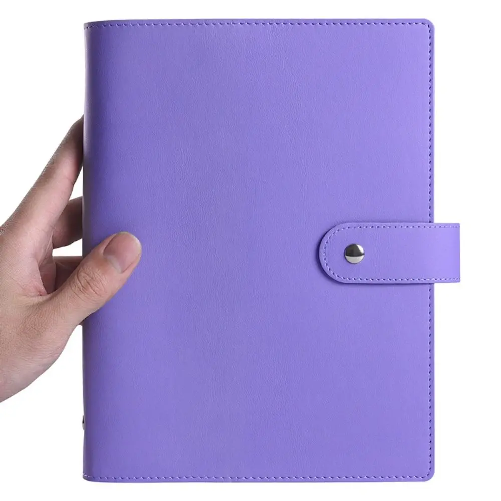 PU Leer A5/A6 Bindmiddel Notebook Cover Hervulbare Bitterkoekje Kleur Losbladige Notebook Cover met Pen Loop 6-Ringband