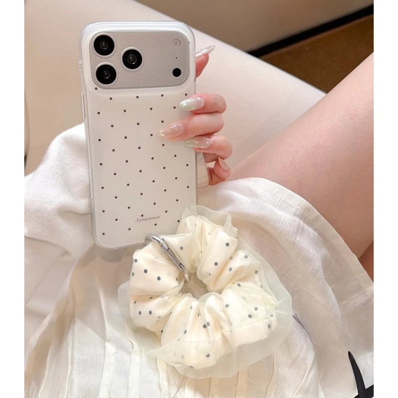 Ins Style Polka Dot Phone Case For Samsung Galaxy S26 S25 S24 S23 S22 S21 Ultra Plus S20 FE Lite A73 A72 A71 Casing With Lanyard