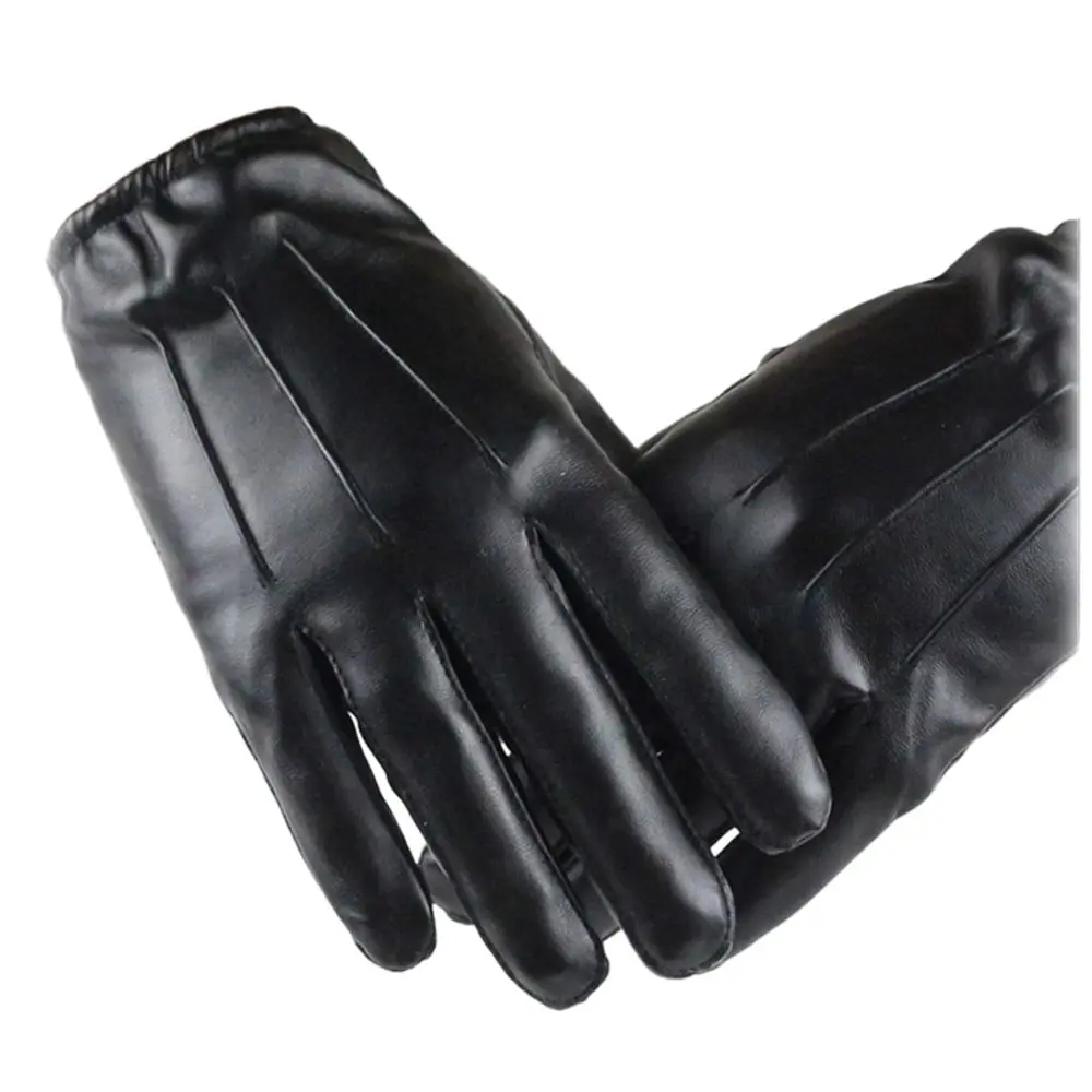 Sports Luxury Velet Male Winter Outdoors Touch Screen Gloves Men Leather Mittens Fashion Accessories Full Finger Gloves