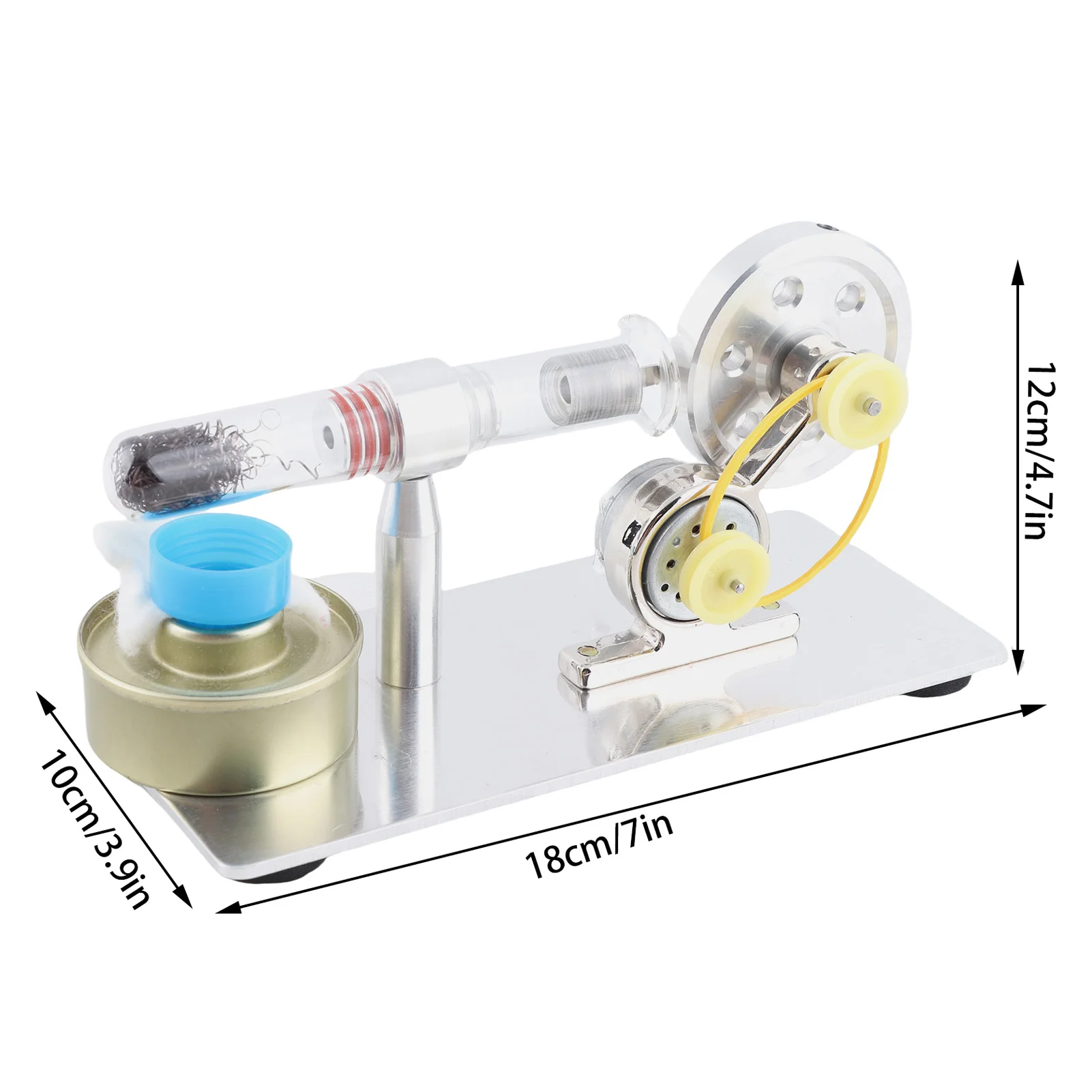 Educational  Single Cylinder Sterling Engine Model Steam Power Physics Science Laboratory Teaching Tool Stirling Engine Model