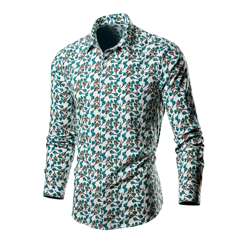 

Luxury Men's Shirt Summer Shirts for Men Long Sleeve Shirt Man Fashion Man 2024 Clothing Mens Male Printed Social