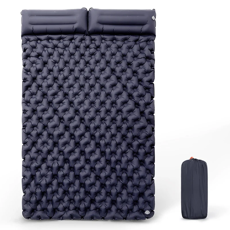 Outdoor Camping Self-Inflating Inflatable Cushion Camping Air Mattress Sleeping Pad double With Pillow