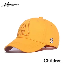 Spring Summer Children Baseball Cap A Letter Baby Hat Outdoor Casual Boys Girls Kids Adjustable Sun Visor Caps