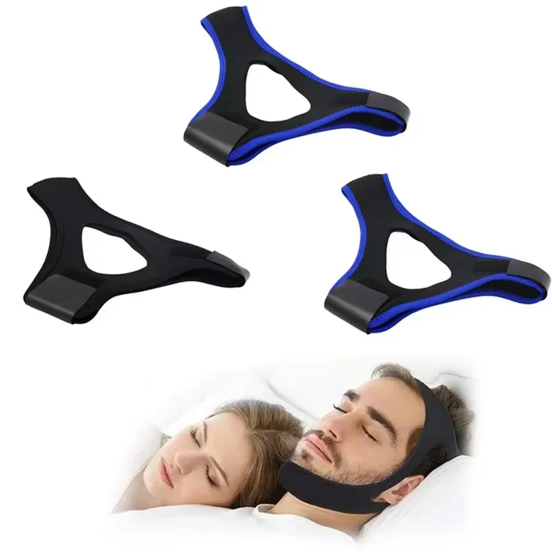1-3pcs Triangular Chin Strap Anti Snoring Belt Mouth Guard Gifts for Women Men Better Breath Health Snore Stop Bandage Sleep Aid