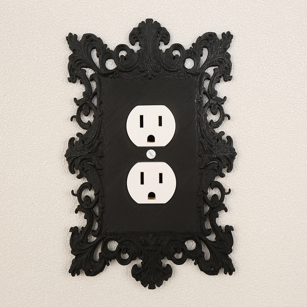 Cross-Border Dark Carved Switch Decor Frame For Gothic Retro-Style Wall Electrical Decoration Scenario