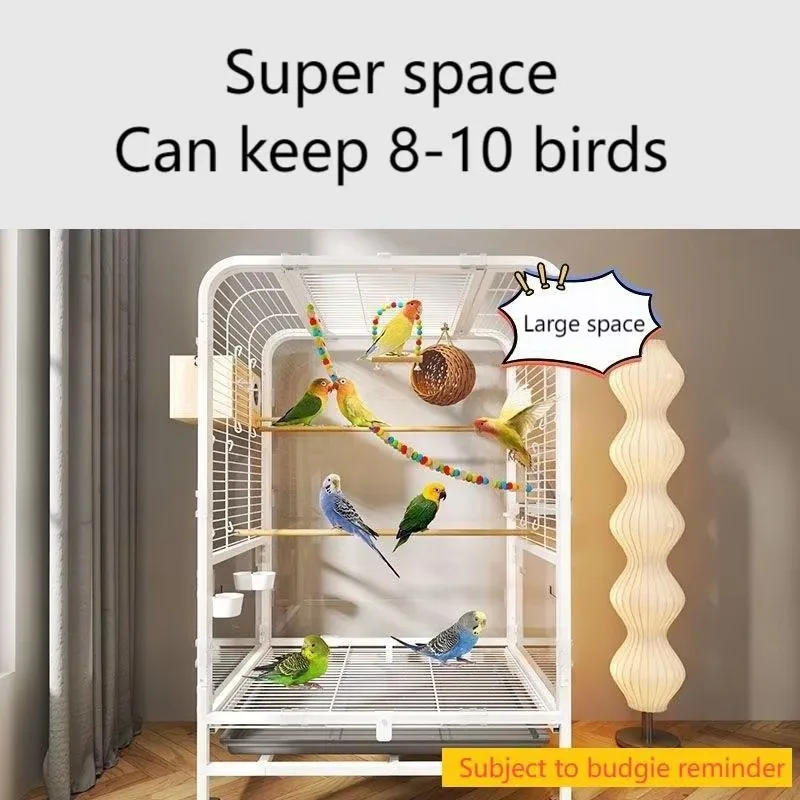 Bird Cage High Quality Extra Large Bird Cage Indoor Stainless Steel Bite and Scratch Resistant Multifunctional Display Parrot