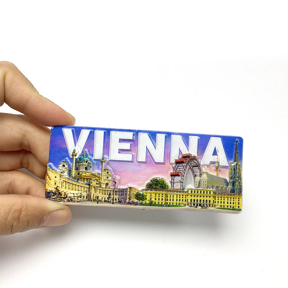 

Vienna Scenic Resin Fridge Magnet, Travel Souvenir, Home Decor, Magnetic Sticker, Creative Gift