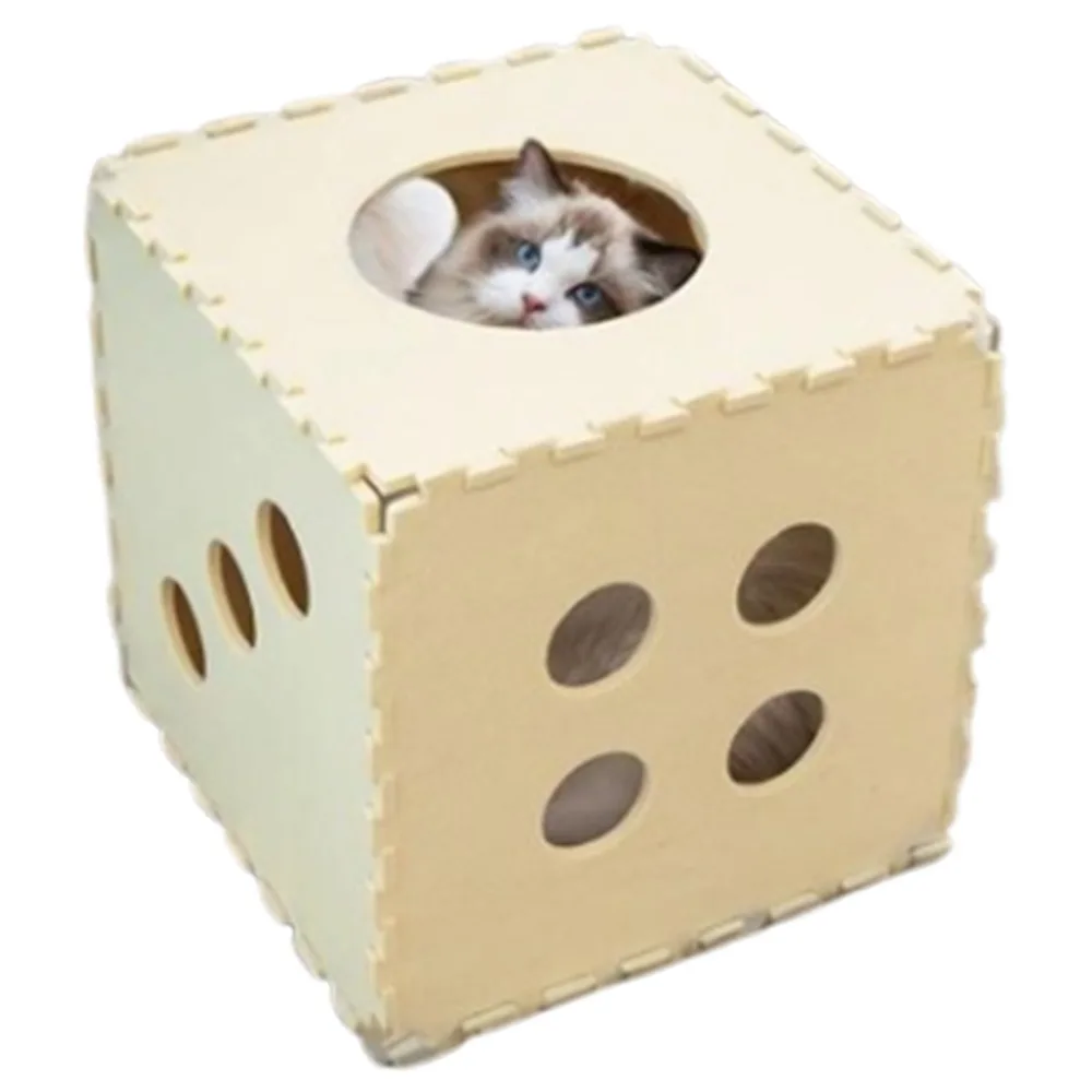 

Triangular Cat Scratch Board L Shape Wear-resistant Cat Climbing Mat Large Space Non-Shedding Felt Pet Toy Bed Small Animals