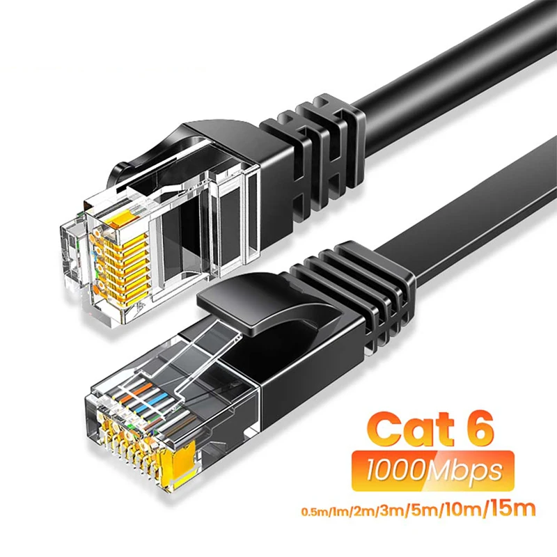 Kabel Ethernet Cat6 Gigabit szybki kabel internetowy 1000Mbps RJ45 ekranowany przewód sieciowy LAN na PC PS5 PS4 PS3 Xbox — zdjęcie 2