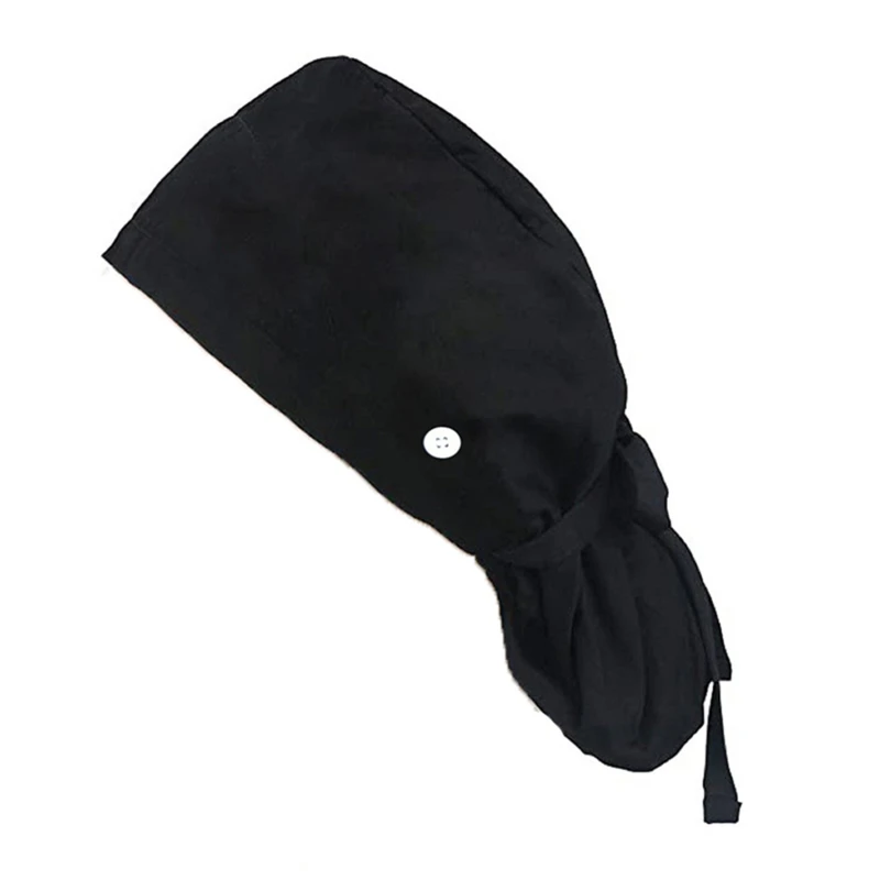 للجنسين الجراحية الغبار واقية قبعة مع زر ممرضة الأطباء تشغيل غرفة العمل كاب مؤسسة التجميل Veterinaria الدعك قبعات قطنية #3