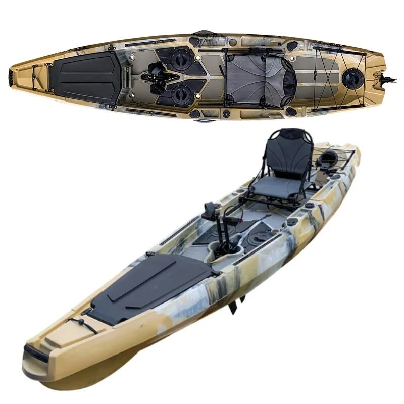 صفر 2019 2020 أفضل 12ft تصميم جديد إغراء سولو القدم دواسة محرك نظام الصيد رخيصة كاجاك الزورق/kayaksxiaowoniu #4