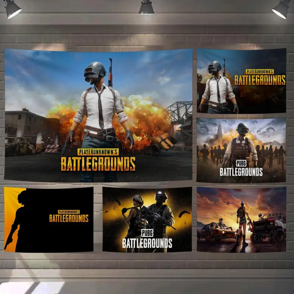 P-PUBG B-BATTLEGROUNDS Tapestry Custom Living Bedroom Party Dormitory Interior Wall Bohemian Decoration Attached Clip
