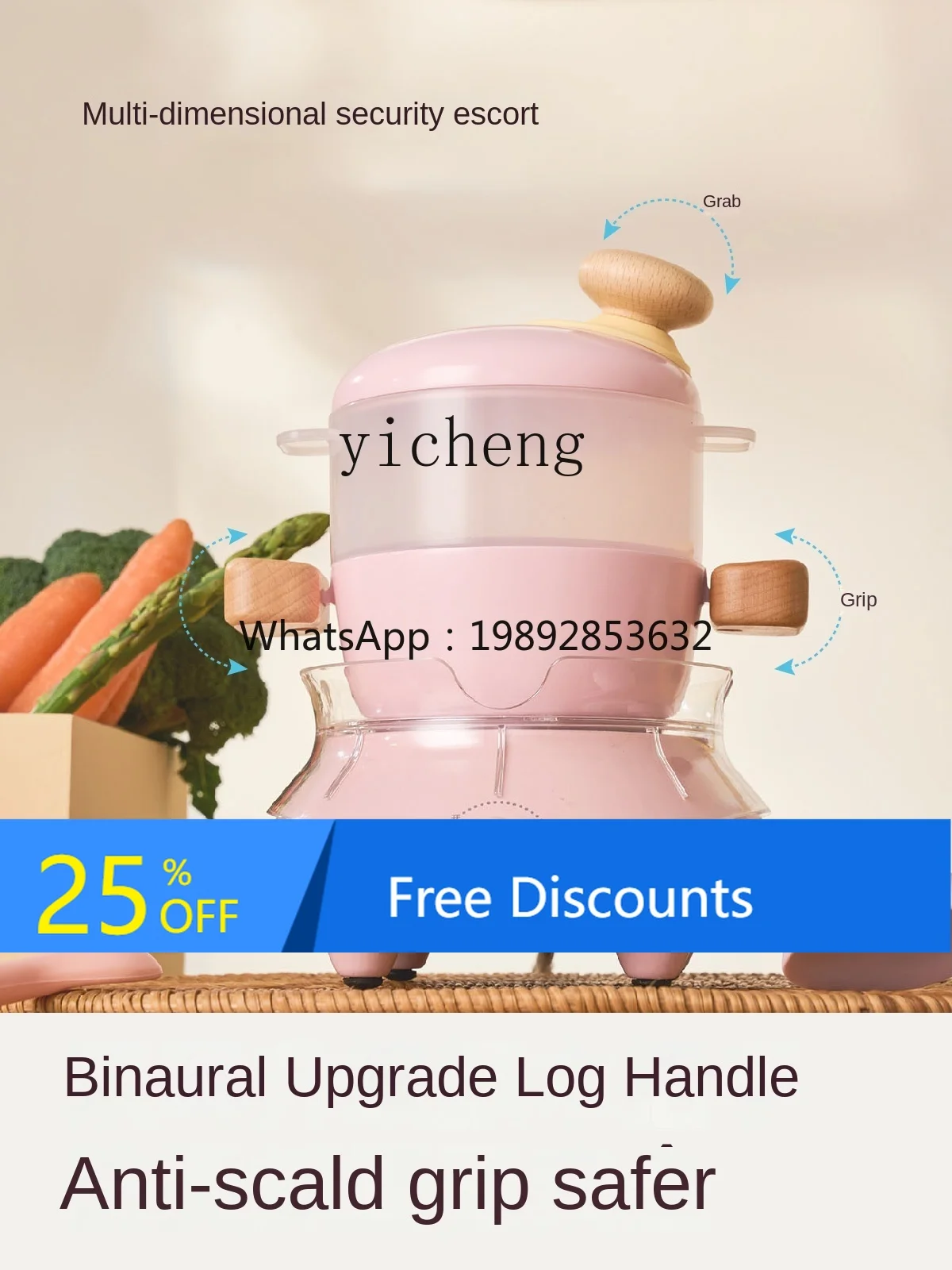 

AH Children's Mini Kitchen Real Cooking Full Set of Cooking Real Kitchenware Toys