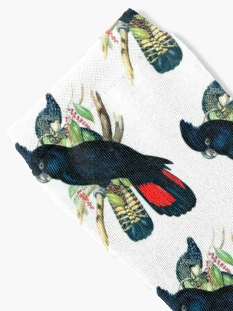 Australische banks ia nische schwarze Kakadu Socken Wander geschenk mit Druck beweglichen Strümpfen Designer Mann Socken Frauen