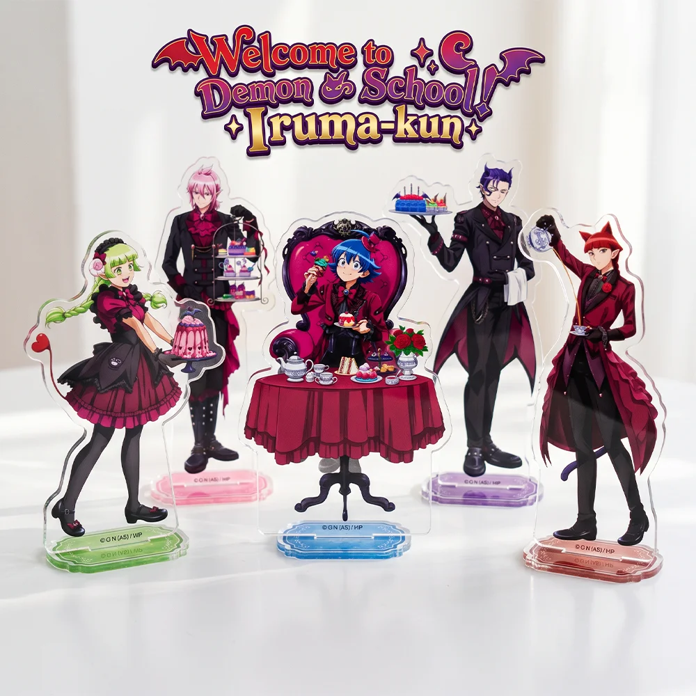 Anime Welcome to Demon School! Iruma‑kun Suzuki Iruma Asmodeus Alice 15CM Acrylic Stand Keychain Cospaly Desk Decor Collect Gift