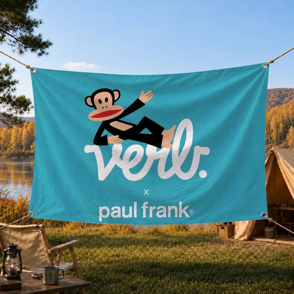 Paul Frank Retro Cartoon Classic Style Flags Home Yard & Garden Decor Banner - Indoor Outdoor Wall Hanging Flag
