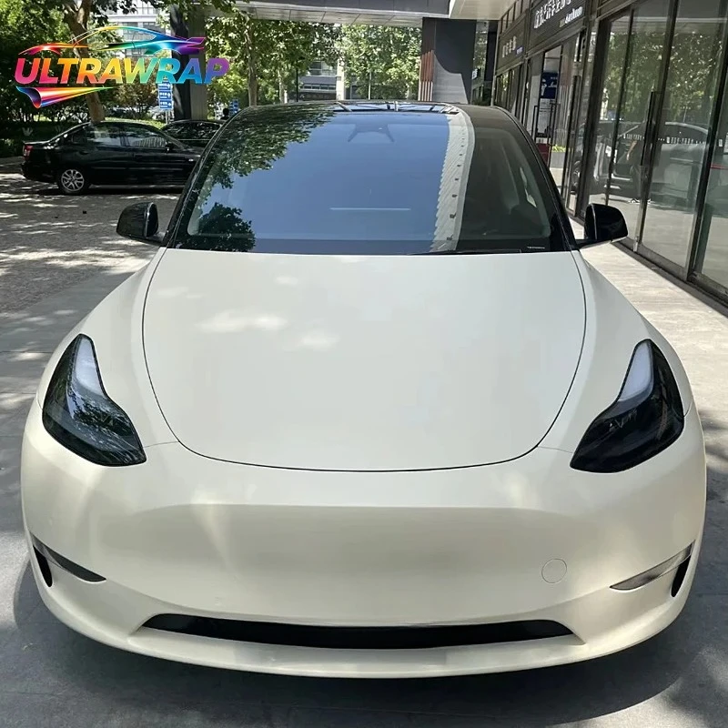 For Wholesale Factory PET HD Flat Matte Desert Yellow PET TPU Cast Factory Wholesale Car Wrap Vinyl 1.52X17M/5X59FT Car Stickers