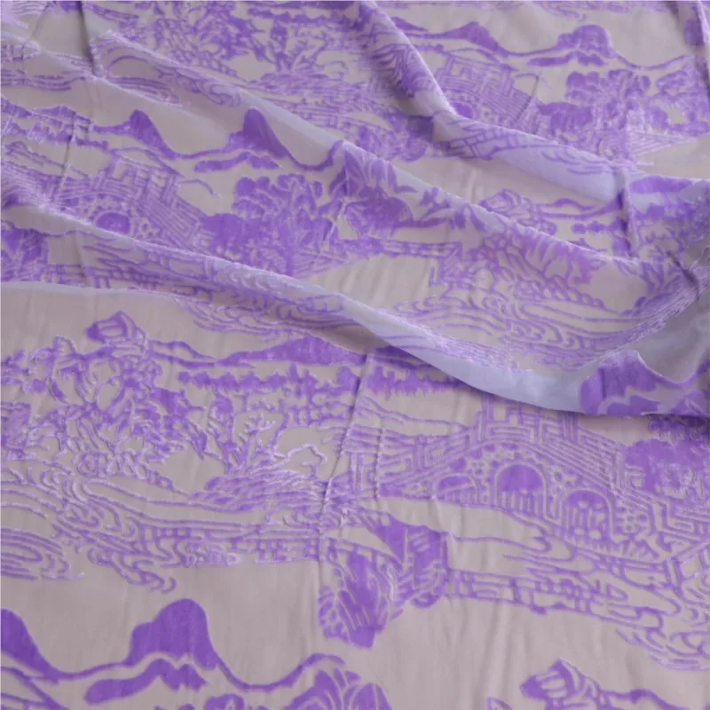 Woven silk single-color mottled velvet fabric for women's sleeping dress and textile