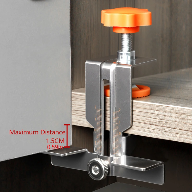 1 PC ตู้ประตูติดตั้ง JIG ตู้กรอบ CLAMP ในครัวเรือนซ่อนประตูสแตนเลสติดตั้งสนับสนุนงานไม้เครื่องมือ