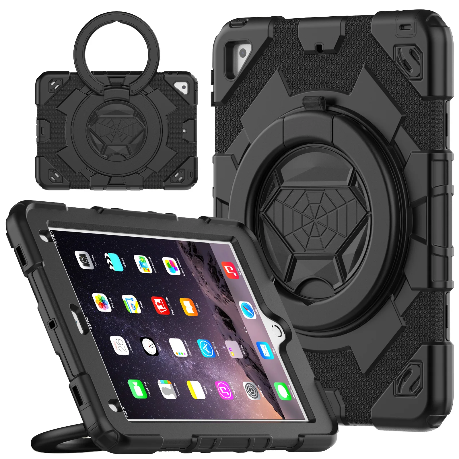 Hand Grip Armor Case For iPad 10.9 2022 Air 5 4 3 2 Pro 11 10.5 9.7 iPad 10.2 7th 8th 9th 9.7 2017 2018 360 Rotating Stand Cover