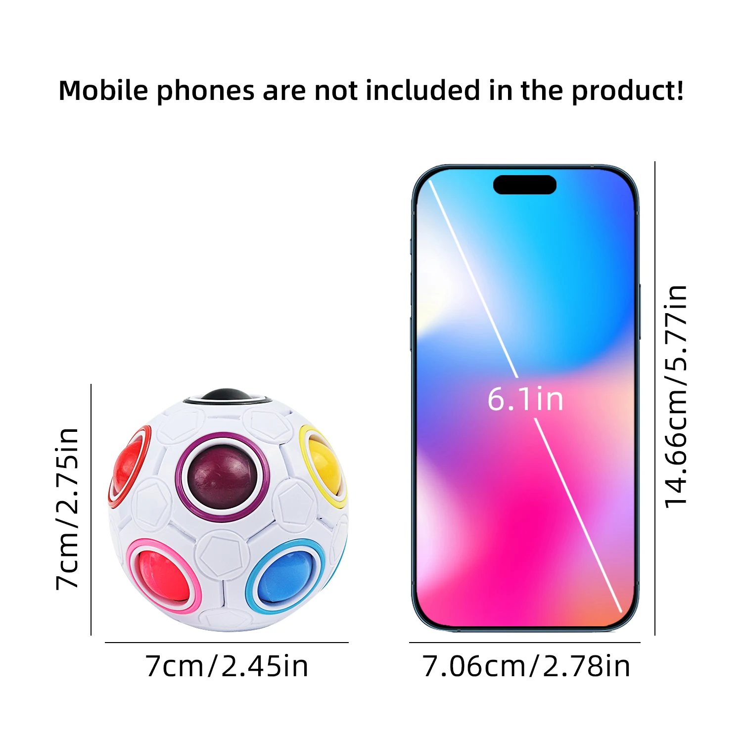12-gaats persen magische bal regenboogbal vinger voetbal buitenaardse kubus vinger magische bal stressverlichtend nieuw uniek speelgoed