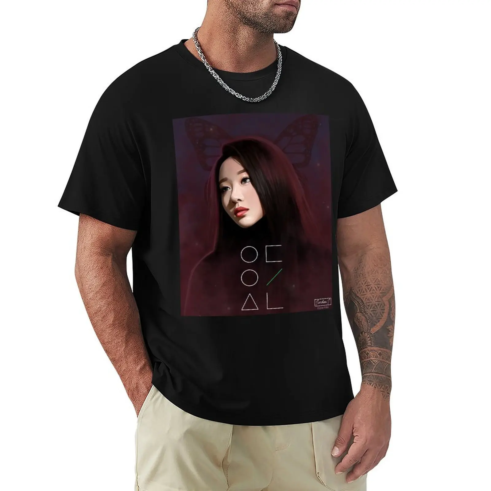 LOONA ??? ?? YVES Fanart - BUTTERFLY T-Shirt t shirts for man slim fit T-Shirt