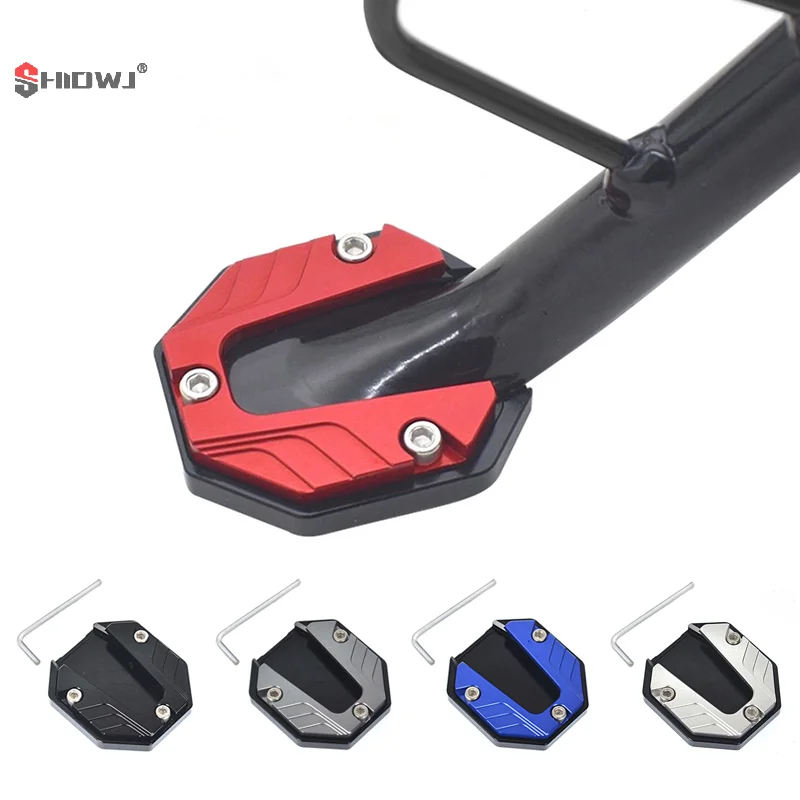 Extension Foot Pad Support Plate Aluminum Alloy Motorcycle Bike Kickstand Extender Feet Side Stand Motorbike Accessories