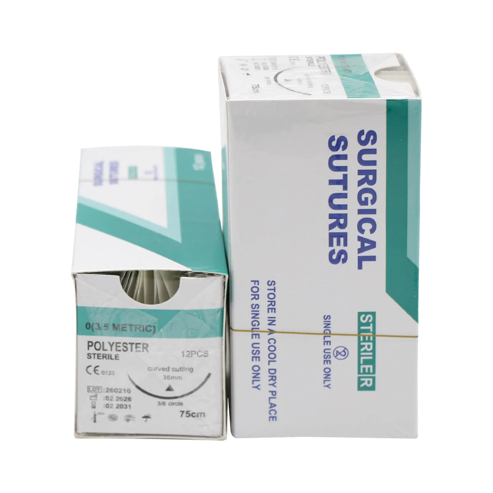 12 Pcs Pet Animal  Needle Surgical Suture High Quality Student Teaching Demonstrations Suture Thread  for Cat And Dog 75/90CM