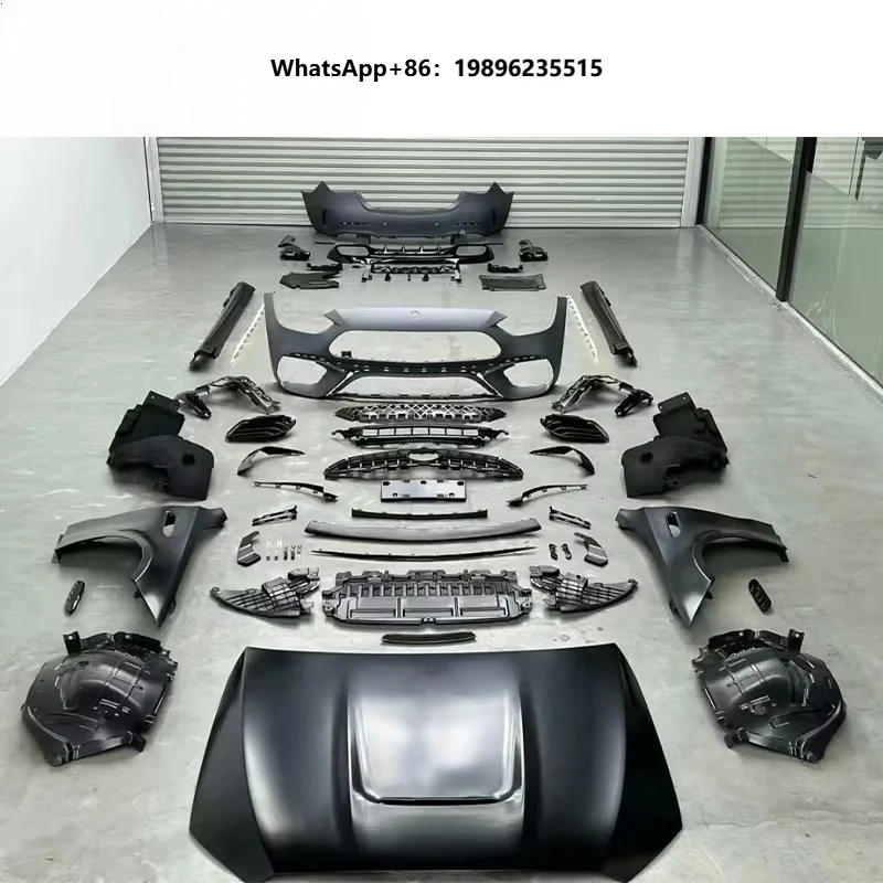 2021Year + C Class W206 C200 C300 C350 Upgrade C63 Wide Bodykit 1:1 W206 C63 Wide Car Bumpers Auto Body Systems Hood Fender
