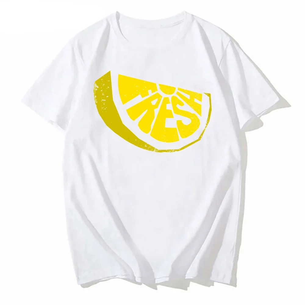 Summer Men Harajuku Short Sleeve Fresh lemon fruit Funny Unisex Classic Print T-Shirt streetwear male Tshirt