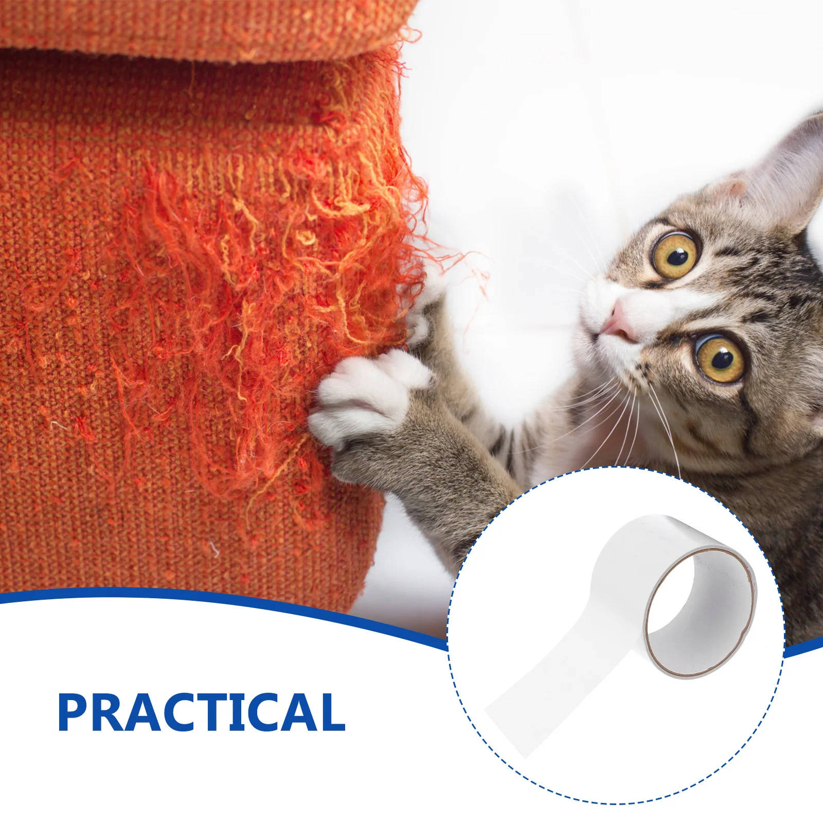 

1pc Cat Scratch Protector Furniture Tape Clear Anti-Grab Claw Sticker Self Adhesive Pet Supplies Stop Scratching
