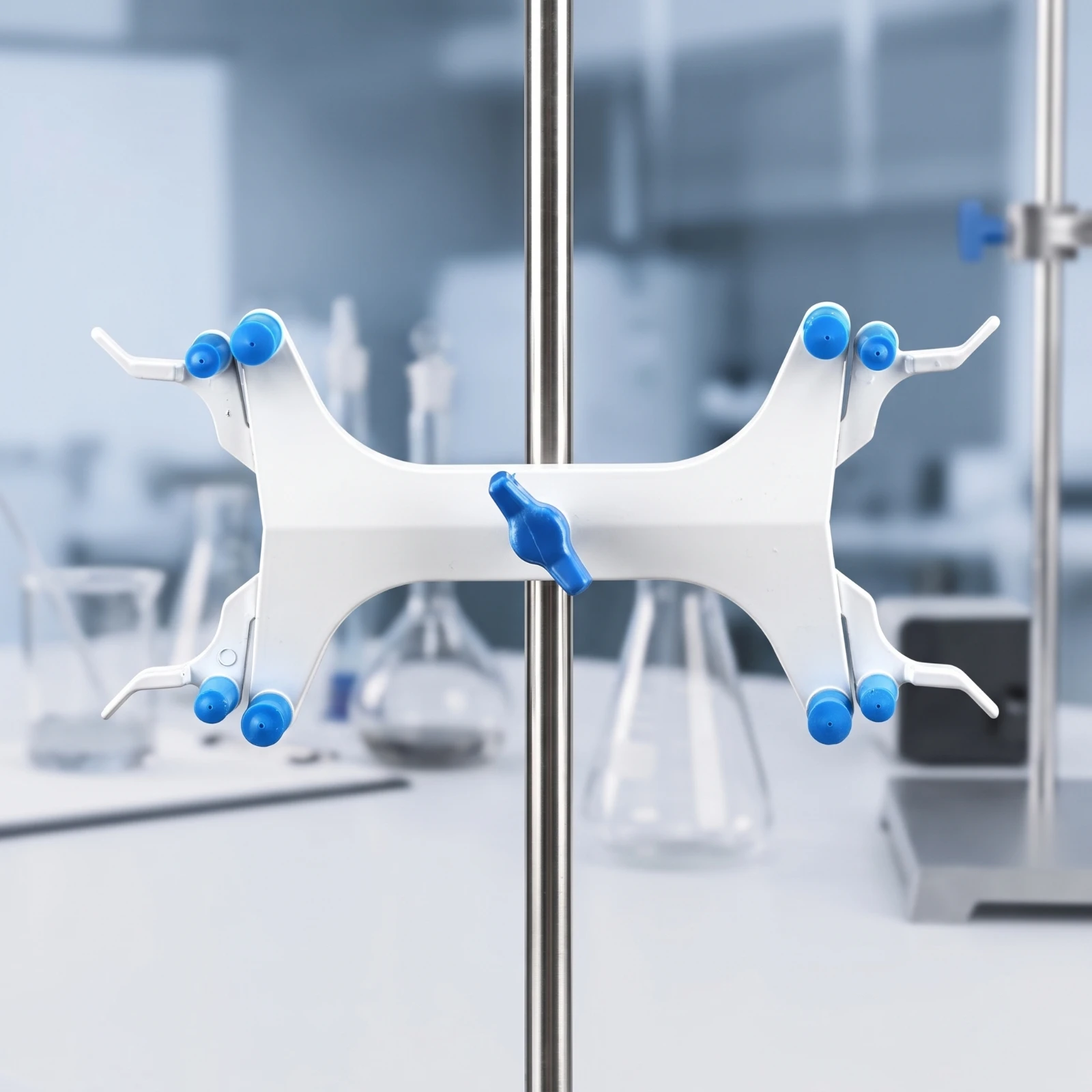 Double-Sided Butterfly Clamp Aluminum Butterfly Clamp Adjustable for Chemists, Chemical Science Laboratory, Laboratory