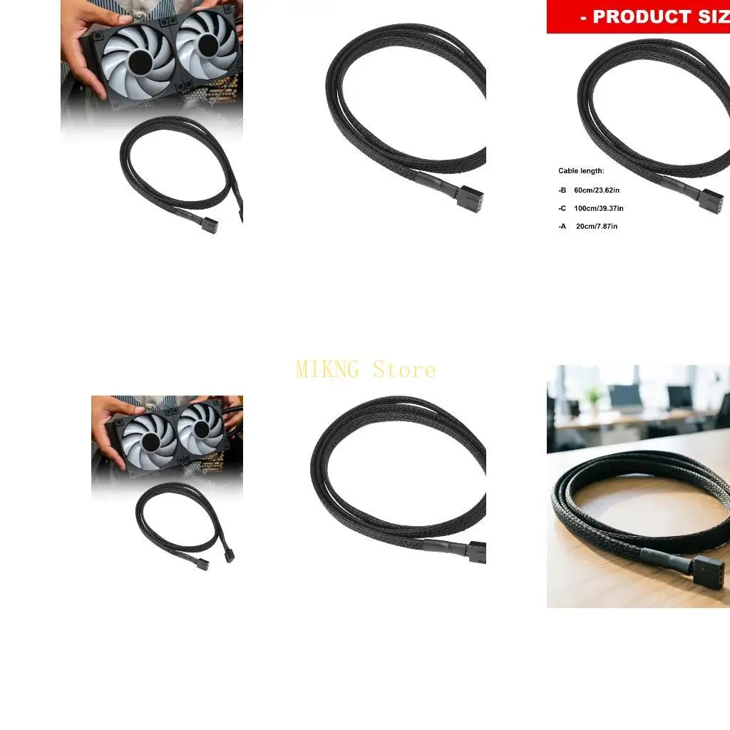 4-Pin Male to Male Extension Cable 24AWG Copper Wiring 20/60/100Cm Best Sale