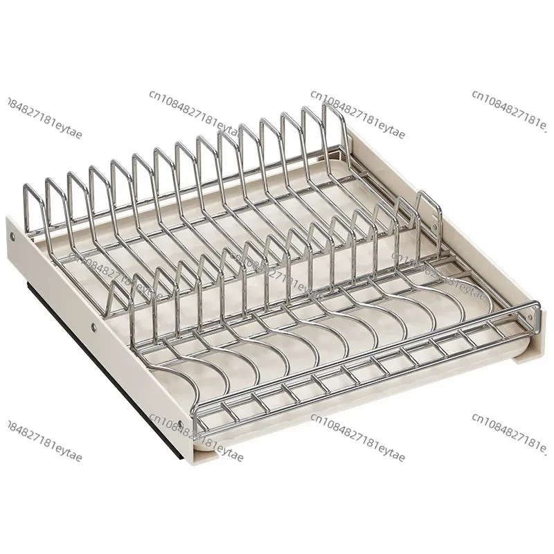 Kitchen Sink Sliding Dishes Dryer Rack Shelf Stainless Steel Cabinet  Storage Drainer Organizer Tableware Drawer Type Drainboard