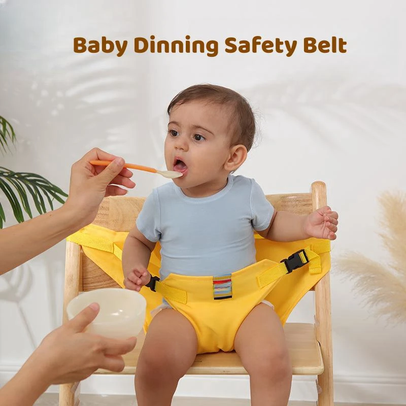 Foldable Baby Dining Chair And Table Safety Belt Anti-drop Adjustable Washable Portable Child High Seat Safety Feeding Strap