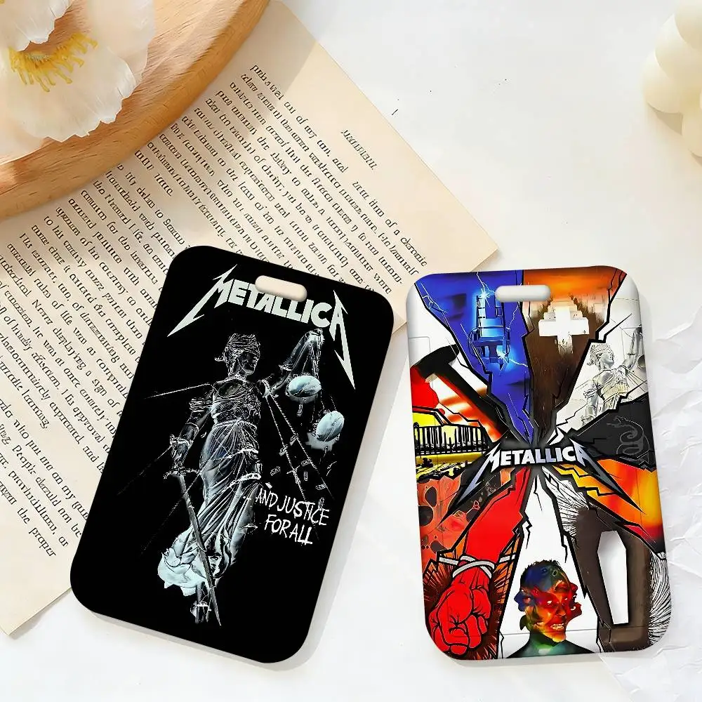 Heavy Metal Band Metallica ID Badge Card Holder Lanyard Kids Credit Card Case Neck Strap Door Card Holder Credentials Gift