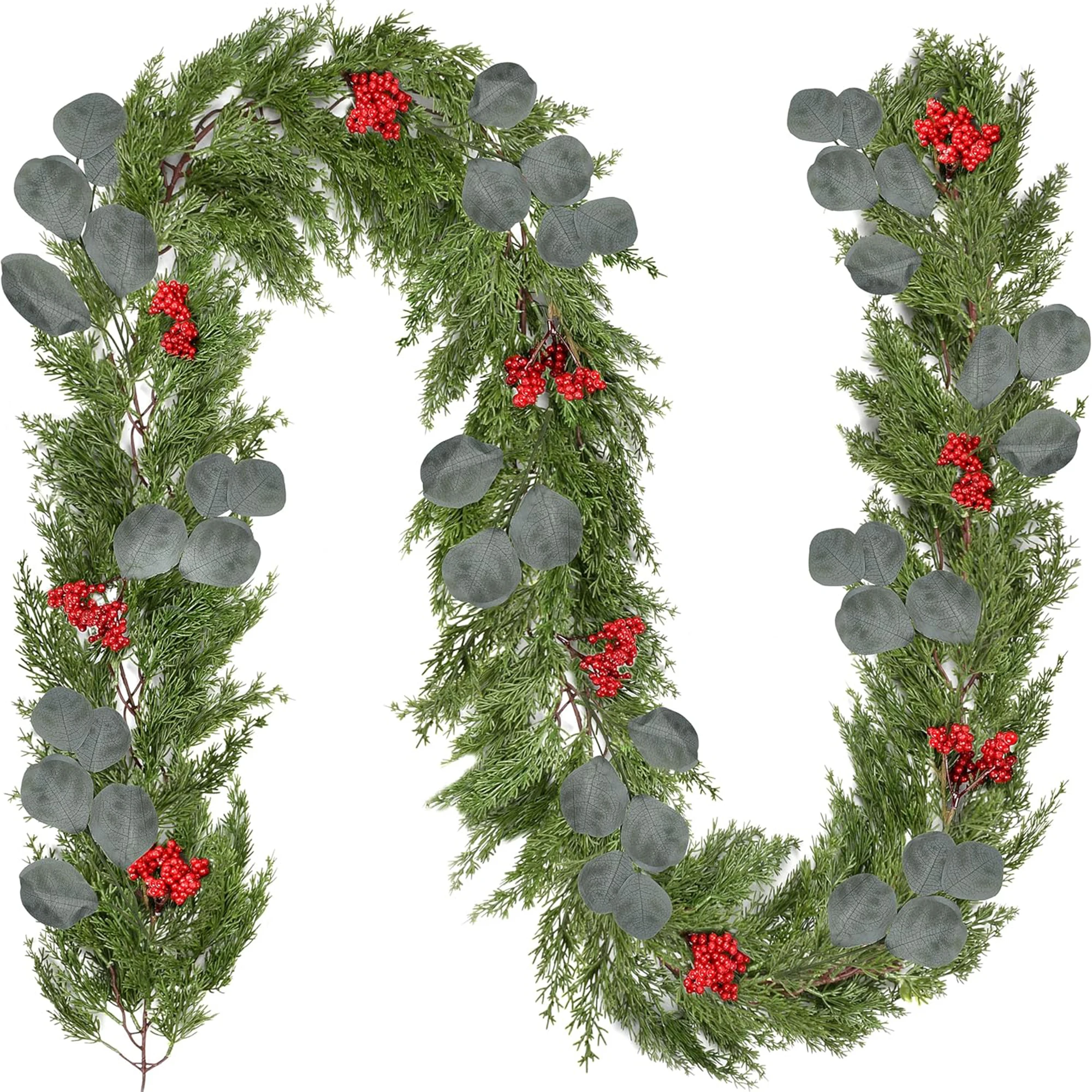 

Festive Holiday Wreath with Pinecones and Berries Handcrafted Christmas Garland for Home Decor and Parties