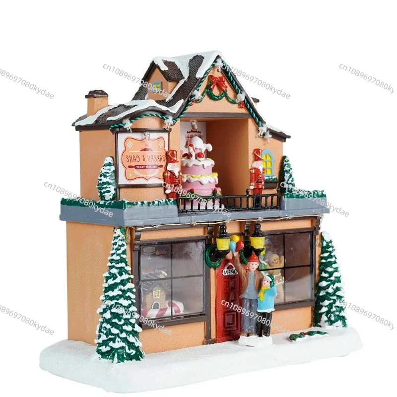 

Festival Gift Cartoon Luminous Snowhouse Decoration Landscape Villa House Crafts Showcase Decoration