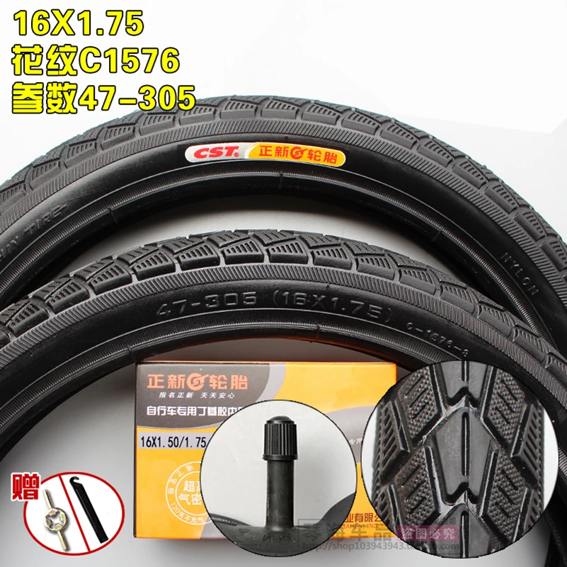 Tire CST 16X1.75 47-305 Bicycle   16*1.75 Fits For 16 Inch  Folding Car Electric Scooters Vehicle e-Bike Tyre Parts