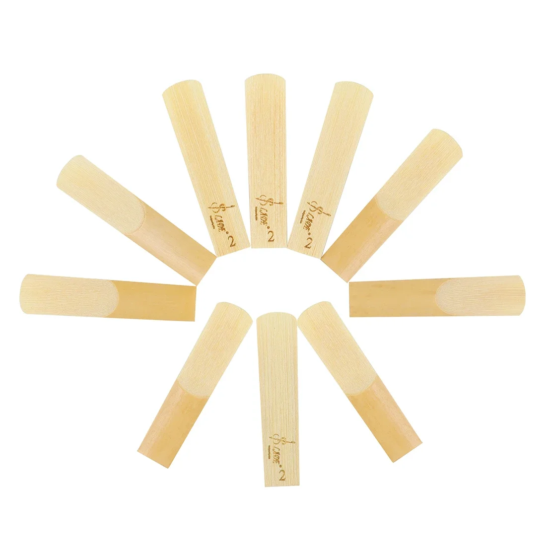 10pcs Bb Tenor Saxophone Reeds Strength 2.0 2.5 3.0 Saxophone Reed Woodwind Instrument Accessories Beginner Replacement Parts