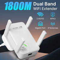 FENVI WiFi 6 AX1800 Gigabit Repeater  Dual Band 2.4G/5Ghz Signal Booster 1800M Gigabit Wireless Repeater For Network Coverage