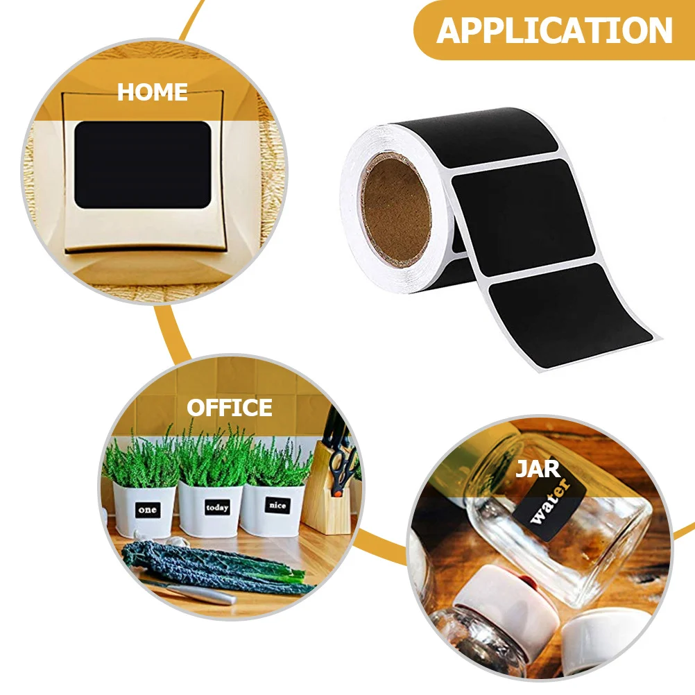 

120 Units Blackboard Label Stickers Reusable Writeable Labels for Pantry Organization Chalk Labels for Storage Bins and