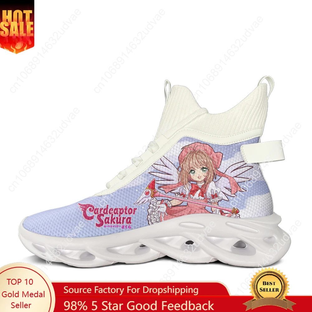 

Cardcaptor Sakura High Top Flats Sneakers Mens Womens Sports Running Shoes Sneaker Lace Up Mesh Footwear Custom Shoe