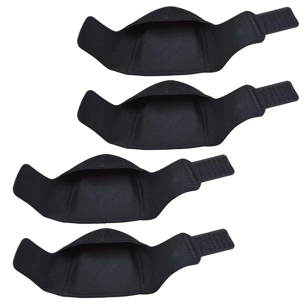 

4pcs Heel Protectors Cushions Breathable Black Supports for Pain Relief Shock Absorption Non Slip Foot Care Tools